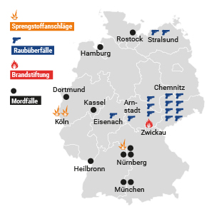 Die Taten der Terrorgruppe NSU
