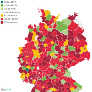 Entwicklung der Corona-Inzidenzen