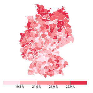 Todesursache Krebs (Karte, 2022)