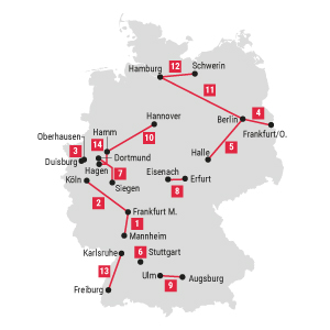 Baustellen der Bahn