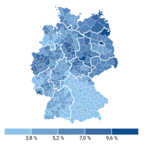 Arbeitslosenquoten (Kreise, September 2024)