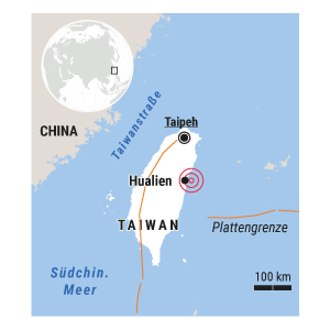Erdbeben vor Taiwan