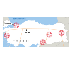 Schwere Erdbeben in der Türkei seit 1999