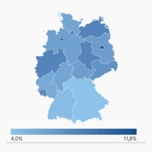 Arbeitslosenquoten Juli 2025 (Bundesländer)