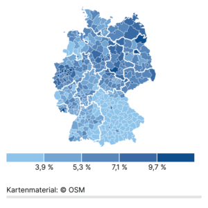 Arbeitslosenquoten (Kreise, November 2025)