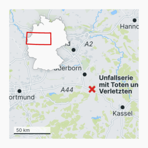 Unfallserie auf A44
