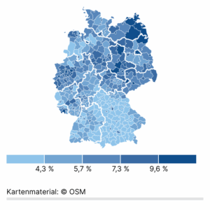 Arbeitslosenquoten (Kreise, Februar 2026)