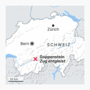 Zug in der Schweiz entgleist
