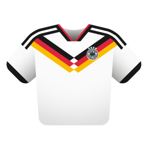 WM-Trikots der deutschen Nationalmannschaften