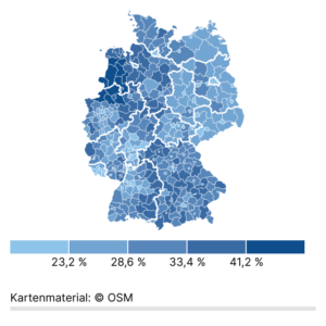 Verbreitung von E-Bikes (Karte, 2025)