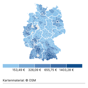 Bauland-Preise (Karte, 2024)
