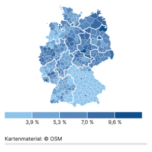 Arbeitslosenquoten (Kreise, Juni 2026)