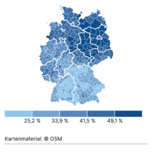 Geimpft gegen Grippe (Karte, 2024)