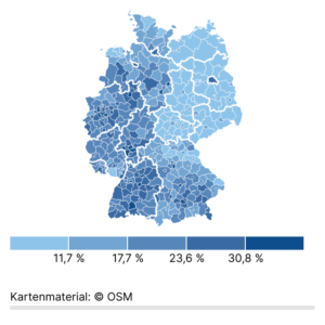 Menschen mit Einwanderungsgeschichte (Karte, 2022)