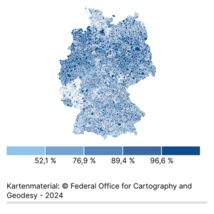 5G-Verfügbarkeit (Karte, 2025)