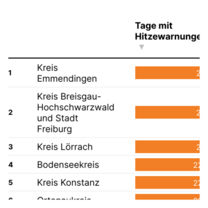 Hitzewarnungen (Tabelle, 2024)